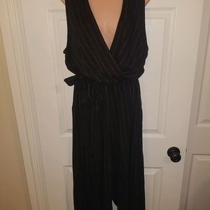 Womens Torrid size 3 
Black Pinstripe Jumpsuit 
W